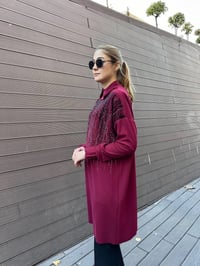 Misswhence 36012 Bordo Pullu Tunik