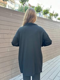 Misswhence 36013 Siyah Yaka Detaylı Triko Tunik