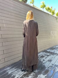 Misswhence 36019 Kahverengi İpek Tunik Takım