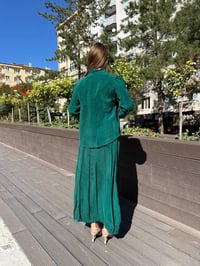 Misswhence 36030 Yeşil Yakası Fırfırlı Etekli Takım