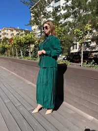 Misswhence 36030 Yeşil Yakası Fırfırlı Etekli Takım