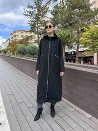 Misswhence 36510 Siyah Cep Detaylı Süet Kap
