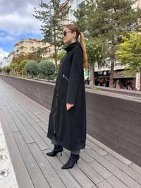 Misswhence 36510 Siyah Cep Detaylı Süet Kap