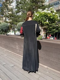 Misswhence 36818 Siyah Üst Kısmı Desenli İpek Elbise