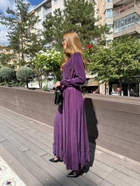 Misswhence 36820 Mürdüm İpek Elbise