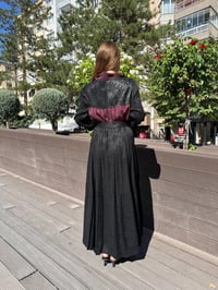 Misswhence 36821 Siyah Yaka Detaylı Elbise