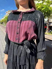 Misswhence 36821 Siyah Yaka Detaylı Elbise