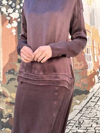 Misswhence 37008 Kahve Tunik Etek Takım