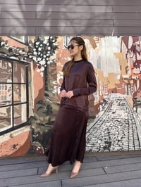 Misswhence 37008 Kahve Tunik Etek Takım
