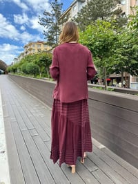 Misswhence 37016 Bordo İpek Etekli Takım
