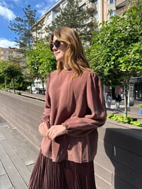 Misswhence 37019 Bakır İpek Kısa Tunik