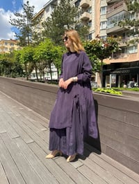 Misswhence 37023 Mor Yırtmaç Detaylı Tunik Takım