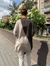 Misswhence 37315 Kahve Taş Cupro İpek Gömlek