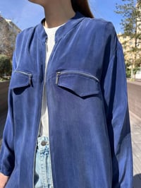 Misswhence 37402 İndigo Fermuarlı Ara Boy Kap