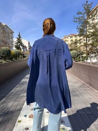 Misswhence 37402 İndigo Fermuarlı Ara Boy Kap