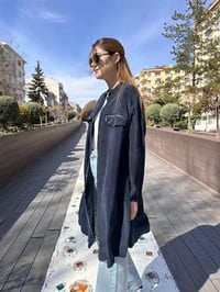 Misswhence 37402 Lacivert Fermuarlı Ara Boy Kap