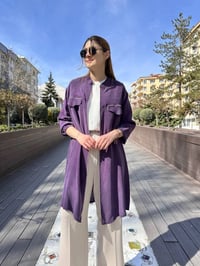 Misswhence 37402 Mor Fermuarlı Ara Boy Kap
