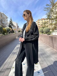 Misswhence 37402 Siyah Fermuarlı Ara Boy Kap