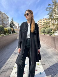 Misswhence 37402 Siyah Fermuarlı Ara Boy Kap
