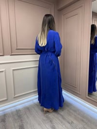 Misswhence 37800 Saks Fermuarlı İşlemeli Elbise