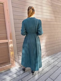 Misswhence 37805 Zümrüt Düğme Detaylı Elbise