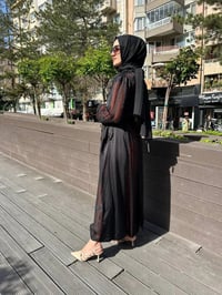 Misswhence 37812 Siyah Şifon İkili Elbise