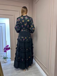 Misswhence 37818 Siyah Baskılı Elbise