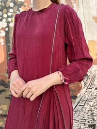 Misswhence 37830 Bordo Fermuarlı Elbise