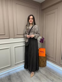 Misswhence 37834 Kahverengi Baskı Detaylı Elbise