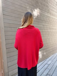 Misswhence 38001 Kırmızı Triko Patchwork Tunik