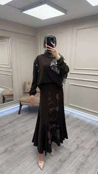 Misswhence 38032 Kahve Etekli Takım