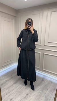 Misswhence 38216 Siyah Tafta Etek Takım