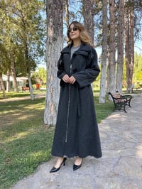 Misswhence 38505 Siyah Keçe Kaban