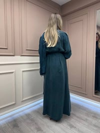 Misswhence 38818 Zümrüt Cupro Elbise