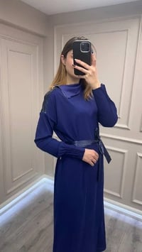 Misswhence 38822 Mor Fermuar Detaylı Elbise