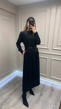 Misswhence 38822 Siyah Fermuar Detaylı Elbise