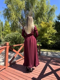 Misswhence 38823 Bordo Güpür Detaylı Elbise