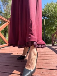Misswhence 38823 Bordo Güpür Detaylı Elbise