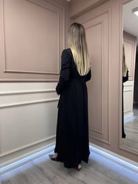 Misswhence 38823 Siyah Güpür Detaylı Elbise
