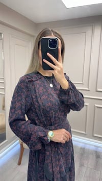Misswhence 38829 Bordo Desenli Cupro Elbise