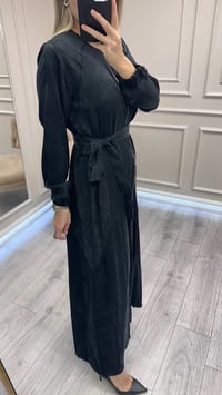 Misswhence 38835 Siyah Fermuar Detaylı Cupro Elbise