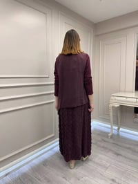 Misswhence 39002 Bordo Tunik Etek Takım