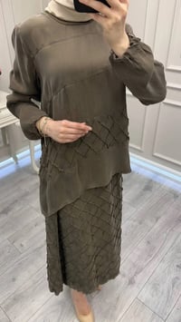 Misswhence 39002 Haki Tunik Etek Takım