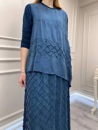 Misswhence 39002 İndigo Tunik Etek Takım