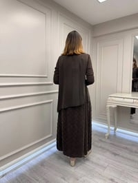 Misswhence 39002 Kahverengi Tunik Etek Takım