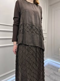 Misswhence 39002 Kahverengi Tunik Etek Takım