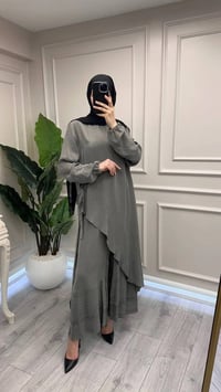 Misswhence 39003 Gri Tunik Takım