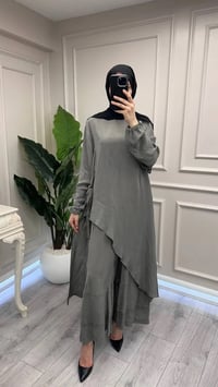 Misswhence 39003 Gri Tunik Takım