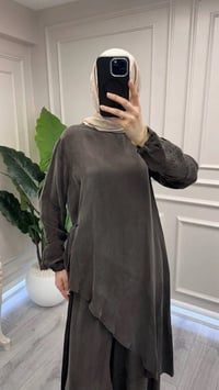 Misswhence 39003 Kahverengi Tunik Takım