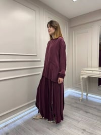 Misswhence 39004 Bordo Pantolonu Detaylı Takım